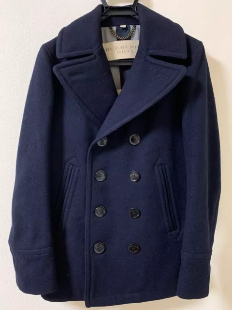 Men's Burberry BRIT Navy PEA COAT Size S.