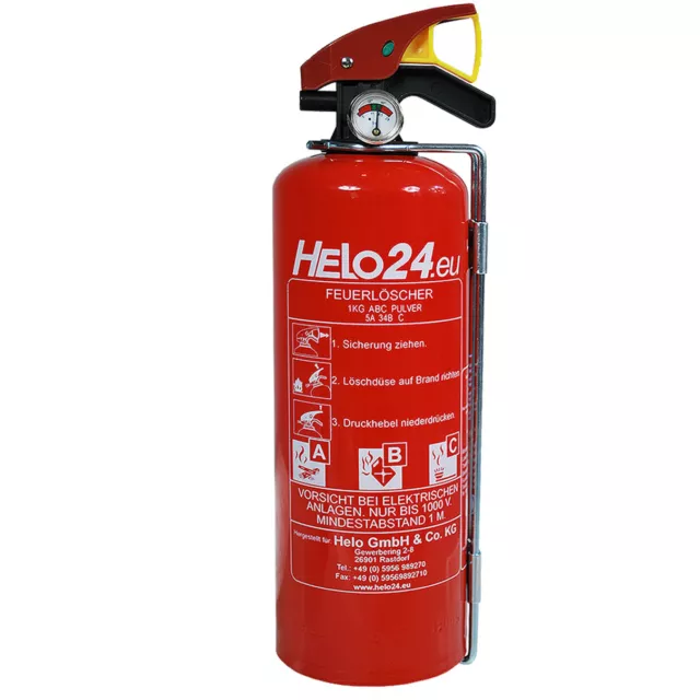 Feuerlöscher Pulverlöscher Autofeuerlöscher KFZ Auto Halterung 1kg ABC 1LE B1