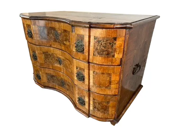 18th Century German Chest/ Commode with Contrasting Marquetry