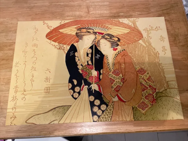 Yashima Gakutei-Wrapped Geisha Girls Canvas