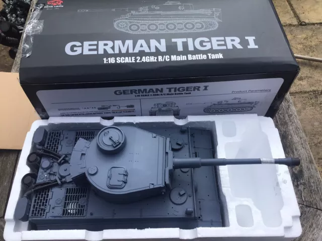 Heng Long 7.0 RC Tank 1/16 Scale German Tiger 1 SMOKE SOUND BB NO RX/TX Boxed