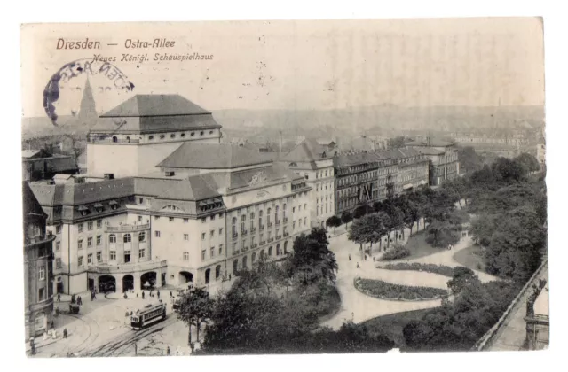 Alte  AK Dresden,  Ostra Allee   um 1913