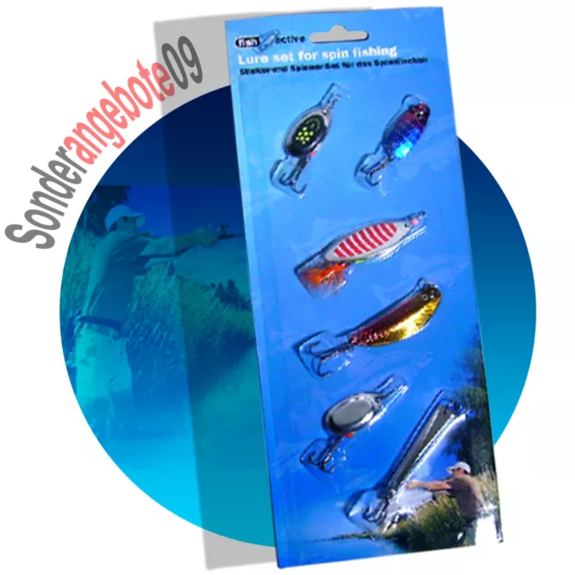 Blinker und Spinner-Set 6-tlg. Modell 1 Angeln NEU Haken Angelhaken Spinnfischen