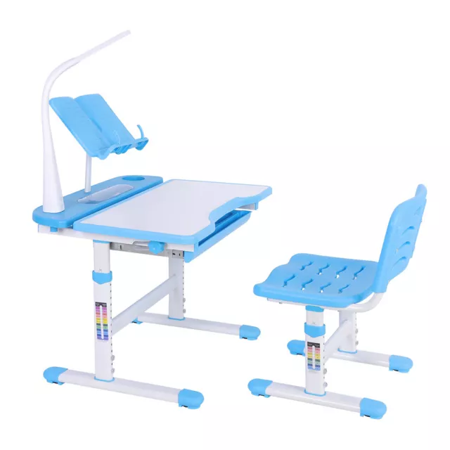 LT 1536 Adjustable Height Children's Desk And Comfortable Chair Set W/Lamp Kids