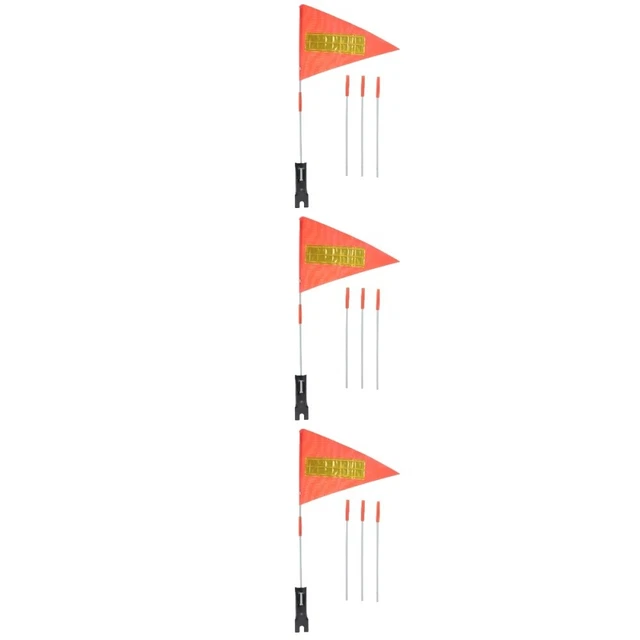 3 ensembles drapeau d'avertissement drapeau de vélo publicitaire
