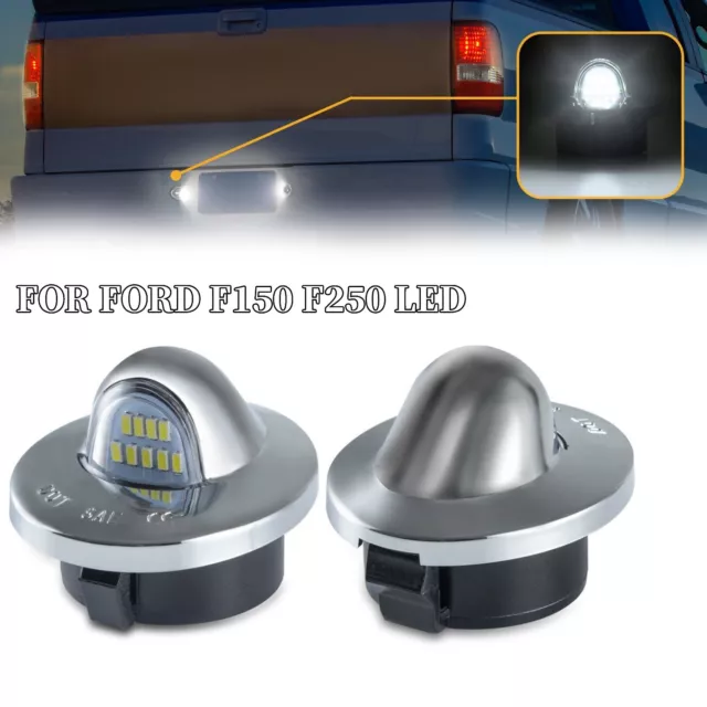 LED License Plate Tag Light Lamp for Sliver Chrome 1999-2016 Ford F150 F250 F350