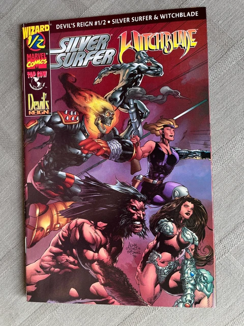 Silver Surfer Witchblade No #1/2 Wizard COA Vo IN Great Condition / near Mint