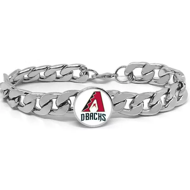 Arizona Diamondbacks Mens Stainless Wide Link Chain Bracelet Jewelry Gift D4