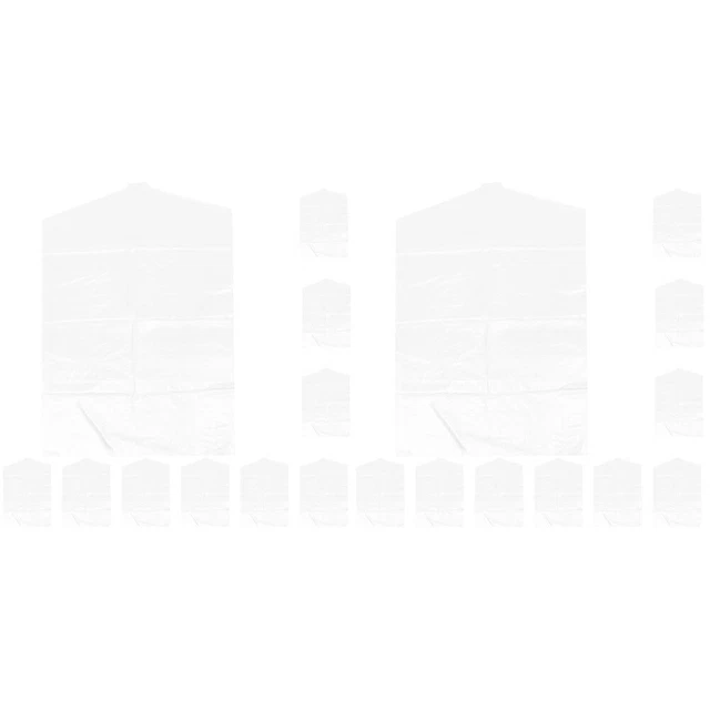 20 uds armario transparente portátil bolsa de disfraz fundas de ropa para colgar