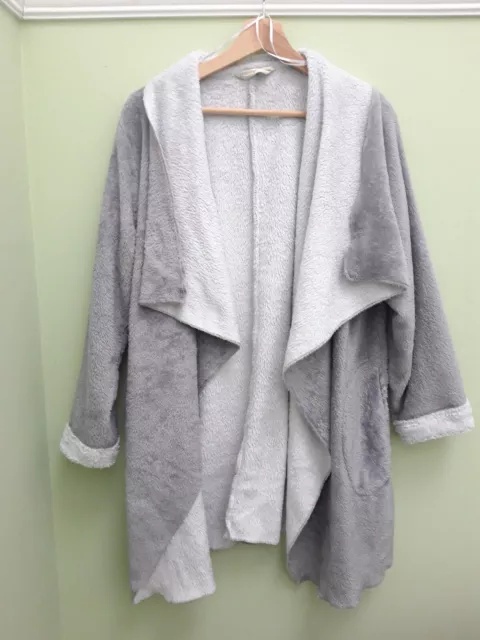 Blooming Marvellous fluffy Grey Dressing Gown hip length with pockets. VGC