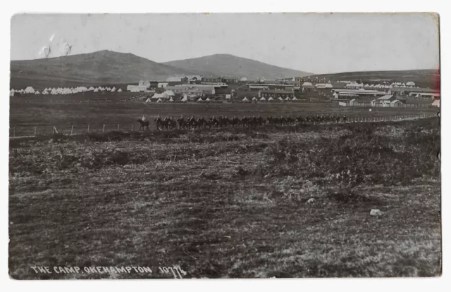 RP Okehampton Camp horses 1913 postmark Chapman postcard Dartmoor Devon