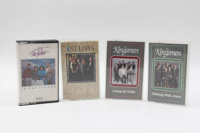 The Kingsmen & The Nelons Audio Cassette Lot of 4 Southern Gospel Vintage