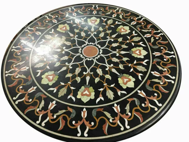 18" Table Marble Inlay Top pietra Dura Home flower coffee dining Decor b159