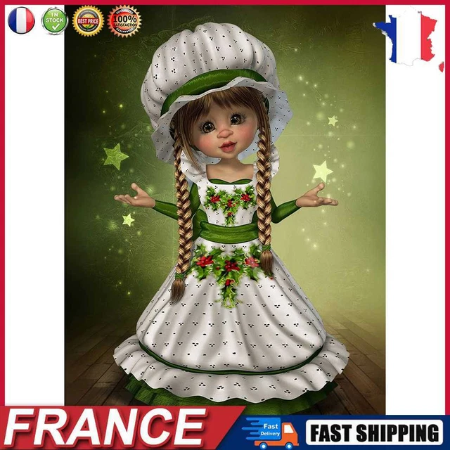 5D DIY Full Round Drill Diamond Painting Big Eyes Doll Rhinestone (NH644) fr