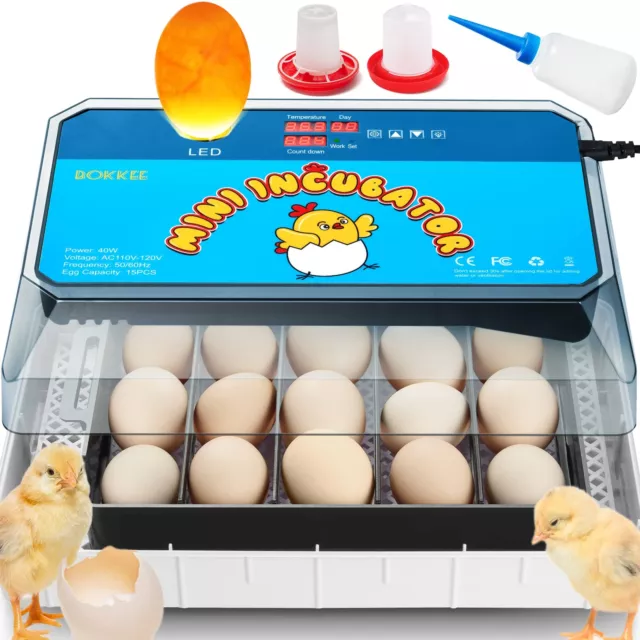 Automatica Incubadora De 12- 35 Huevos Encubadora Gallina Pato Egg Incubator NEW