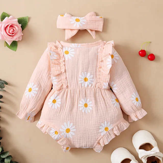 Cuscino floreale neonata bambina tuta fascia abiti set abiti 3