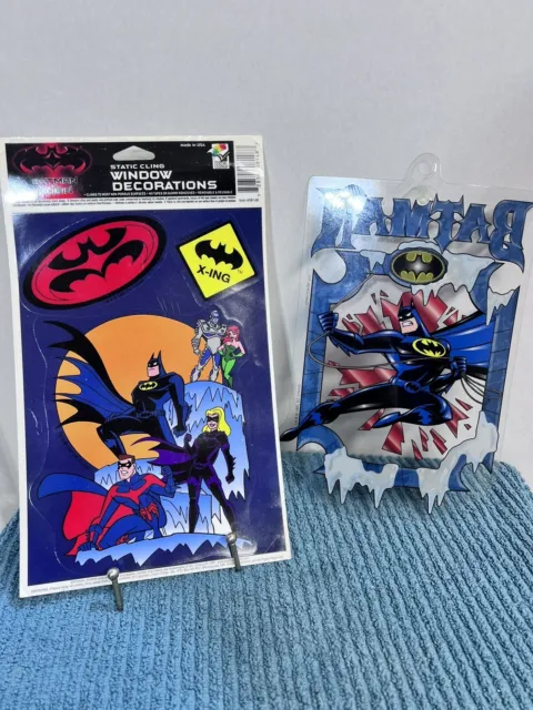 Batman & Robin Animated Window Decoration Decal Static Cling 1997 DC