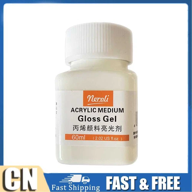 Gel de brillo mediano de acrílico de 60 ml para pintura al óleo esmalte pintura pigmento herramientas artísticas