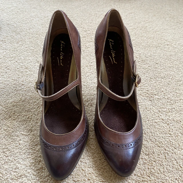 RIVER ISLAND BROWN Leather Stiletto Heels Size 5 £14.00 PicClick UK