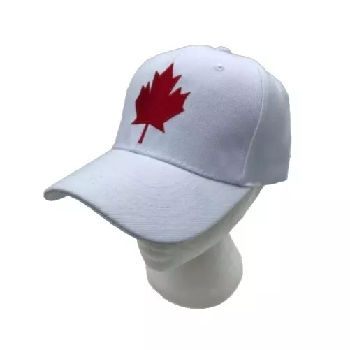 White Canada Canadian Red Maple Leaf Flag Hat BaseBall Ball Cap 2