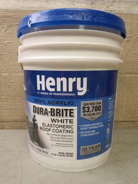 Flat RV Trailer Rubber Roof Mobile Home White Elastomeric Roof Coating 4.75 Gal