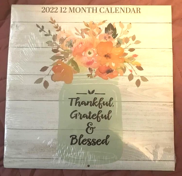 2022 THANKFUL GRATEFUL Blessed Calendar Dollar Tree DIY Crafts new