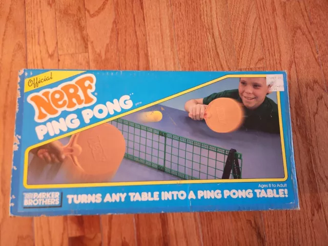 Vintage 1982 Official NERF Ping Pong - Parker Brothers #0304 W/instructions