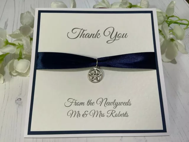 Thank You Cards - Pentagram Charm - Pack of 5 - Navy - Other Colours Available