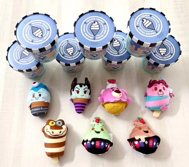 Disney Munchlings Mystery Scented Frozen Treats Plush Set of 7 Including Chaser