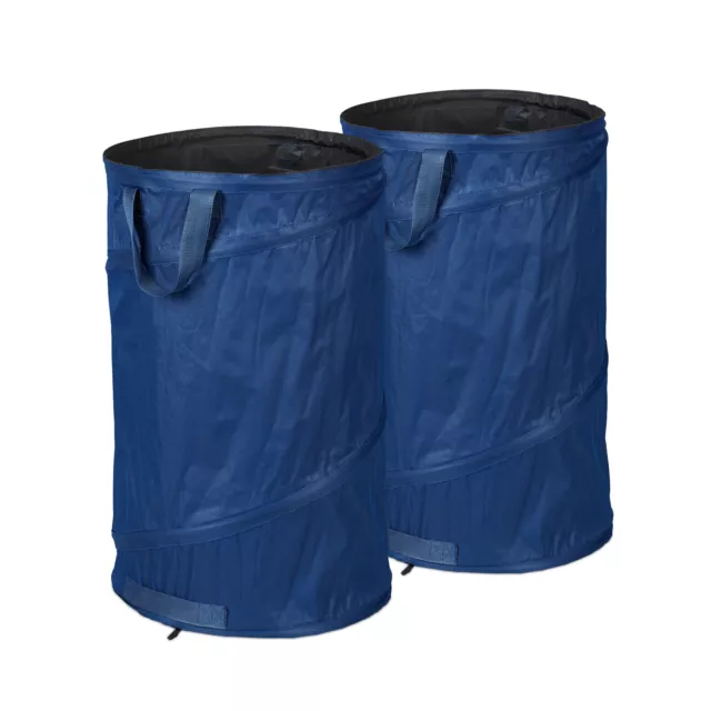 Sac de jardin Sac déchets verts Sac feuilles mortes 120l Sac jardinage Set de 2