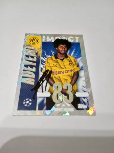 Topps Sticker signiert Karim Adeyemi Borussia Dortmund NEU