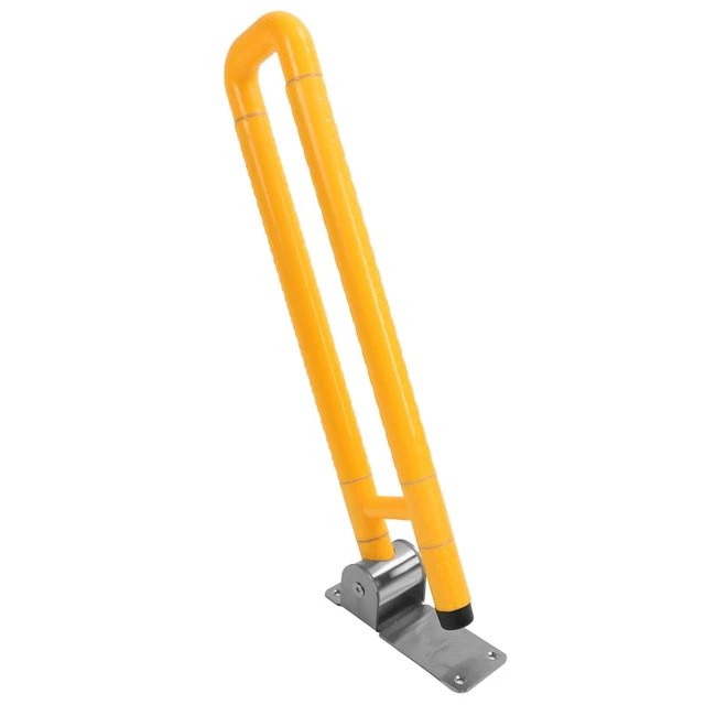 Barra pieghevole presa WC impugnatura a mano barra di supporto braccio flip up presa giallo nuovo