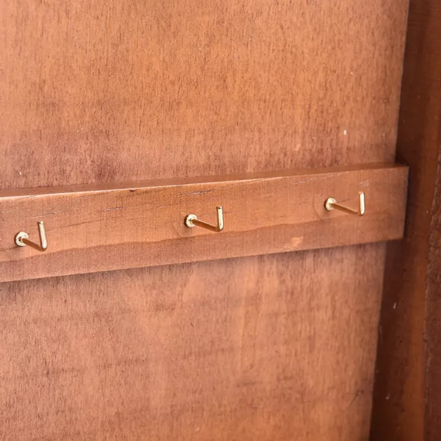 Wooden Key Box Cabinet Wall Mounted Keys Hooks Storage Holder With 6 Ho~hg