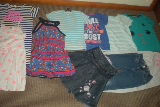 Bundle Girls Clothes age 6-7yrs Joules Next Joggers  Jeans Tops  Shorts  Dress