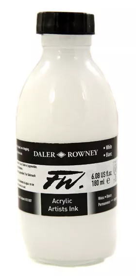 Daler Rowney FW Tinte - GROSSE 180ml Flasche! - Weiß