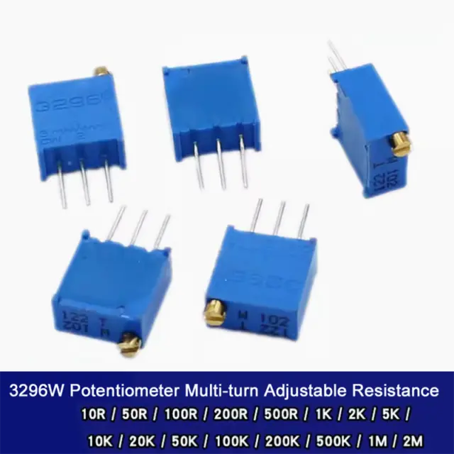 3296W Potentiometer Multi-turn Adjustable Resistance 501/202/101/102/103/104