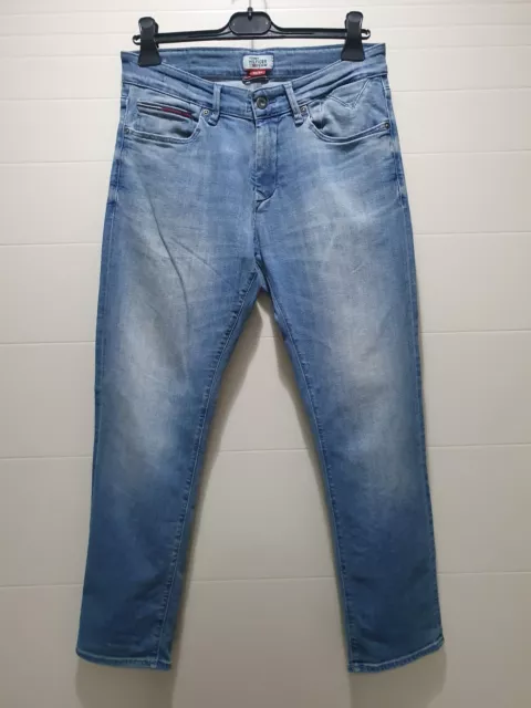 Jeans Uomo Tommy Hilfiger Blu Cotone Elasticizzato W32 Scanton