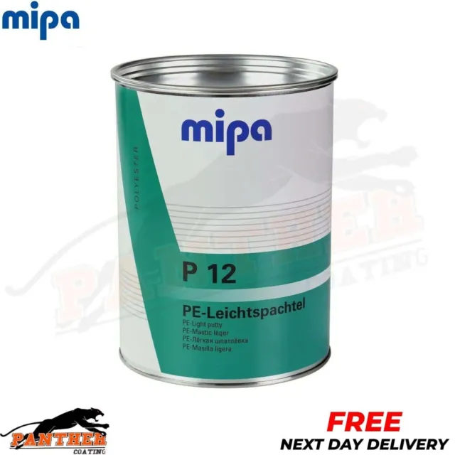 Mipa P12 Light Putty With Hardener 3L - Fine Easy Sand Car Body Filler