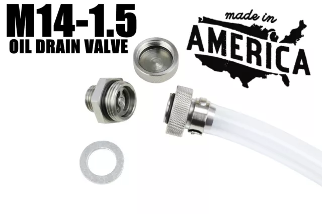 Compact Stainless Steel Quick Oil Drain Valve Plug-M14 x 1.5 AMC EAGLE FIAT JEEP