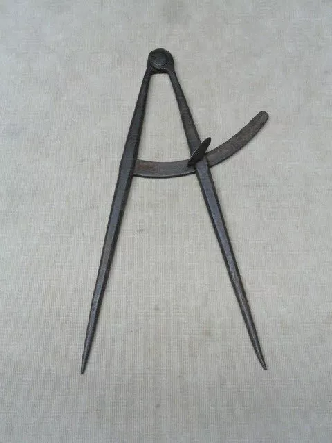 Early Revolutionary War Era Hand Forged Blacksmith Made Dividers Large Sz NICE