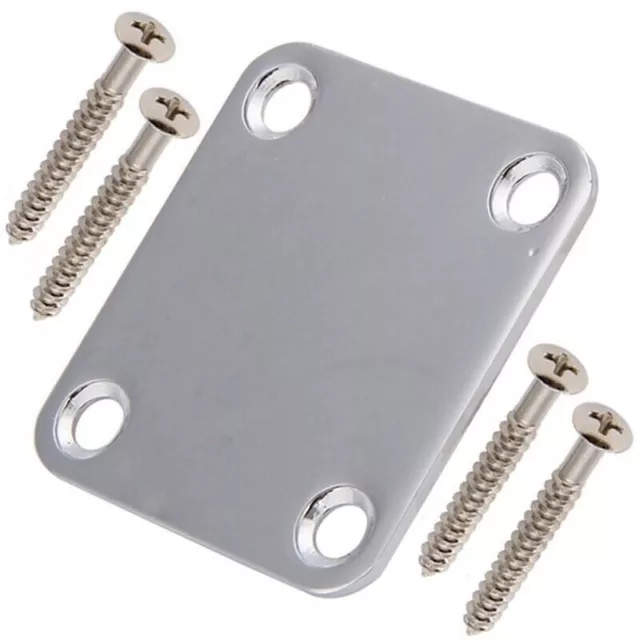 Gotoh® Guitar Neck Plate Chrome & Screws for Strat® Tele® & Cushion Shim MIJ