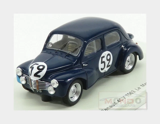 Miniature Paradcar Renault 4CV – 24 Heures Du Mans 1953, N°52, 1/43, TRÈS RARE