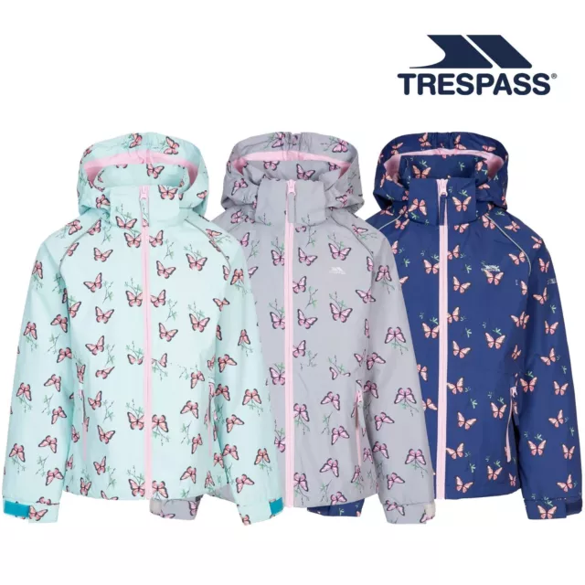 Trespass Girls Waterproof Jacket Hood Joyful