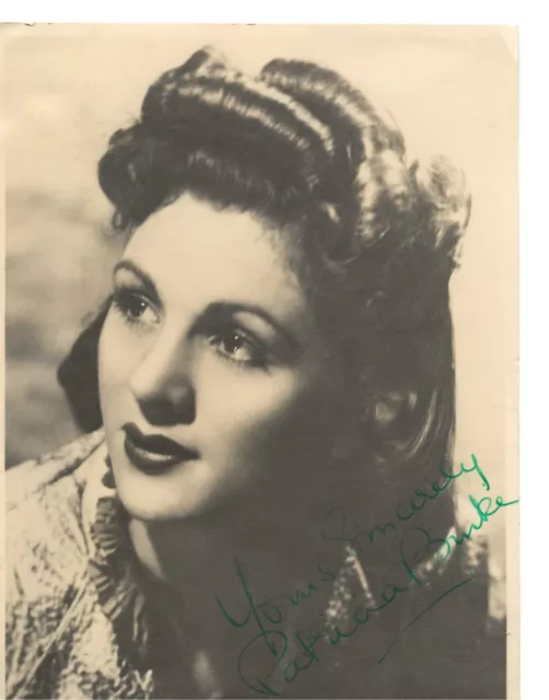Patricia BURKE-"The Trojan Brothers/The Lisbon Story" etc 1940s Films-signed pic