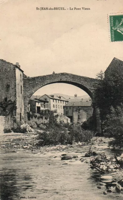 CPA 12 - SAINT JEAN DU BRUEL (Aveyron) - Le Pont Vieux