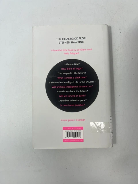Brief Answers to the Big Questions by Stephen Hawking (Hardcover, 2018) #RA 2