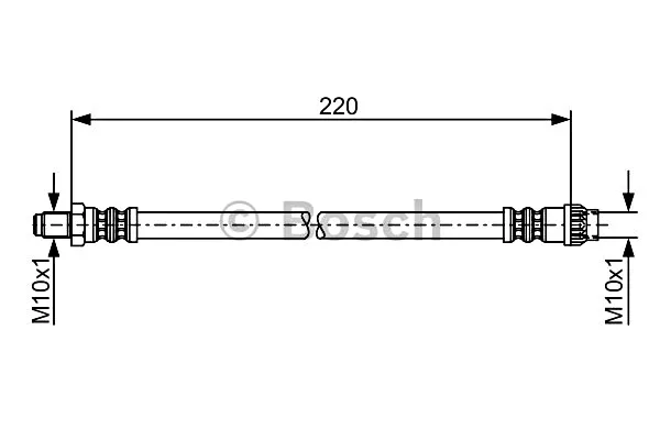 BOSCH Brake Hose Fits RENAULT Clio Sport Cabrio Hatchback 1991-1999