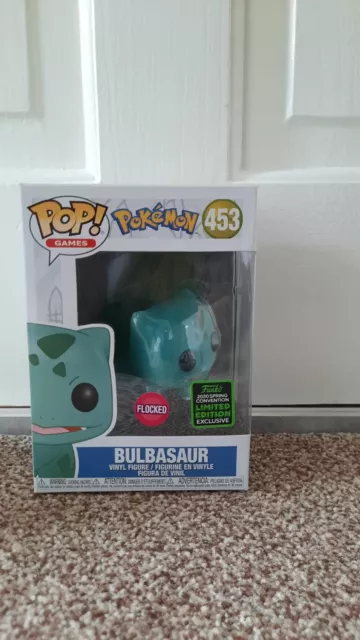 Funko Pop Games Pokémon Bulbasaur #453 Flocked Eccc 2020 Exc Vinyl Figure
