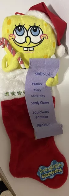 NEW Uniq One of a Kind Handmade Holiday Christmas Stocking SpongeBob  SquarePants