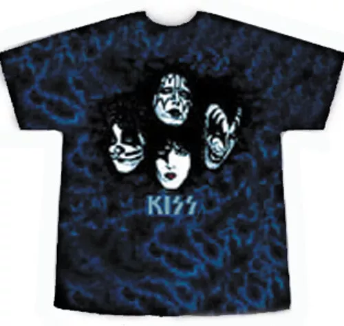 Kiss Vintage Unworn Shirt - Blue Storm Tye Dye - Usa 2000 - Xl - S286102